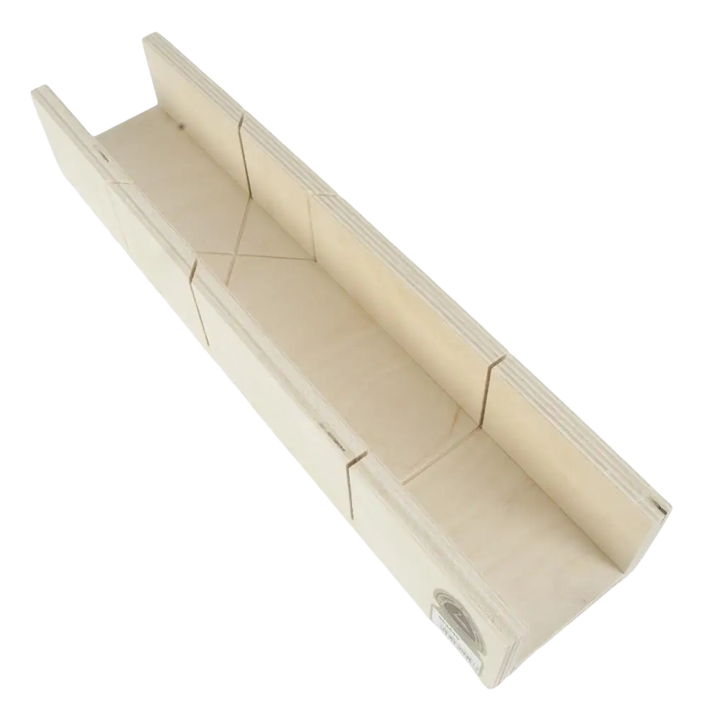 Vaalean puinen jiirilaatikko schwan 400 x 50 x 63 mm vanerista valmistettu näkyvin ohjainviivoin