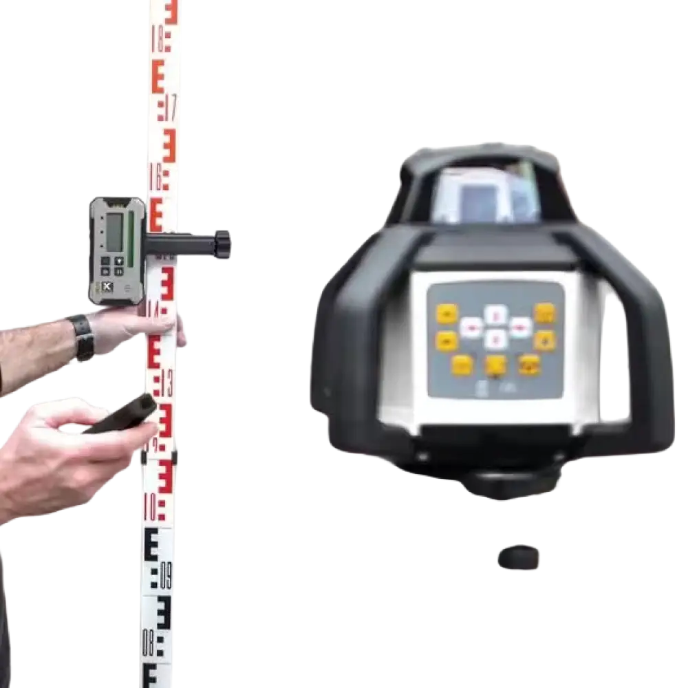Kapro 8991g tasolasersarja musta ja hopea värinen pyörivä laser tasolasersarja 8991g digitaalinen näyttö keltainen painike