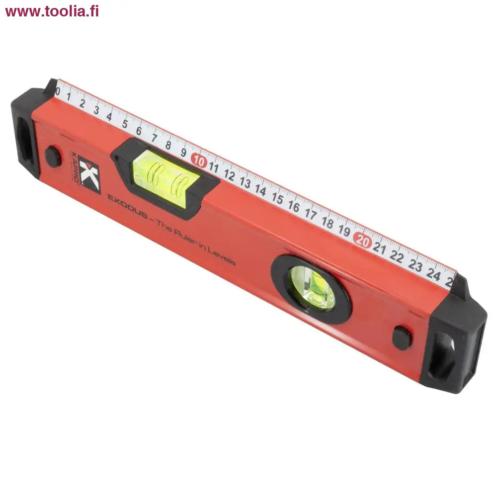 Kapro Vesivaaka 770 Exodus 25 cm kipsilevyviivaimella|Kapro Vesivaaka 770 Exodus 25 cm etuosa|Kapro Vesivaaka 770 Exodus 25 cm takaosa|Kapro Vesivaaka 770 Exodus 25 cm libelli|Kapro Vesivaaka 770 Exodus 25 cm viivain|Kapro Vesivaaka 770 Exodus 25 cm kuvituskuva