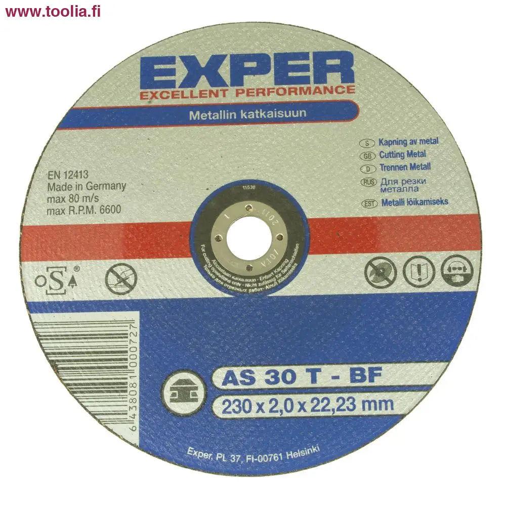 Katkaisulaikka Exper metalli 230 x 2 mm