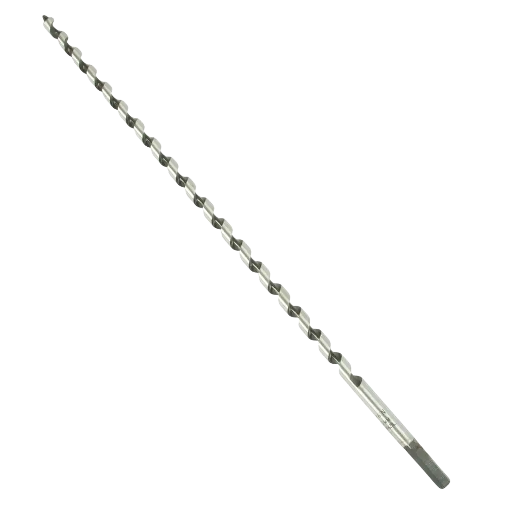 Silverin värinen kuusikulmainen varsi irwin auger 10x400mm kierrepuuporanterä mustilla kärjillä