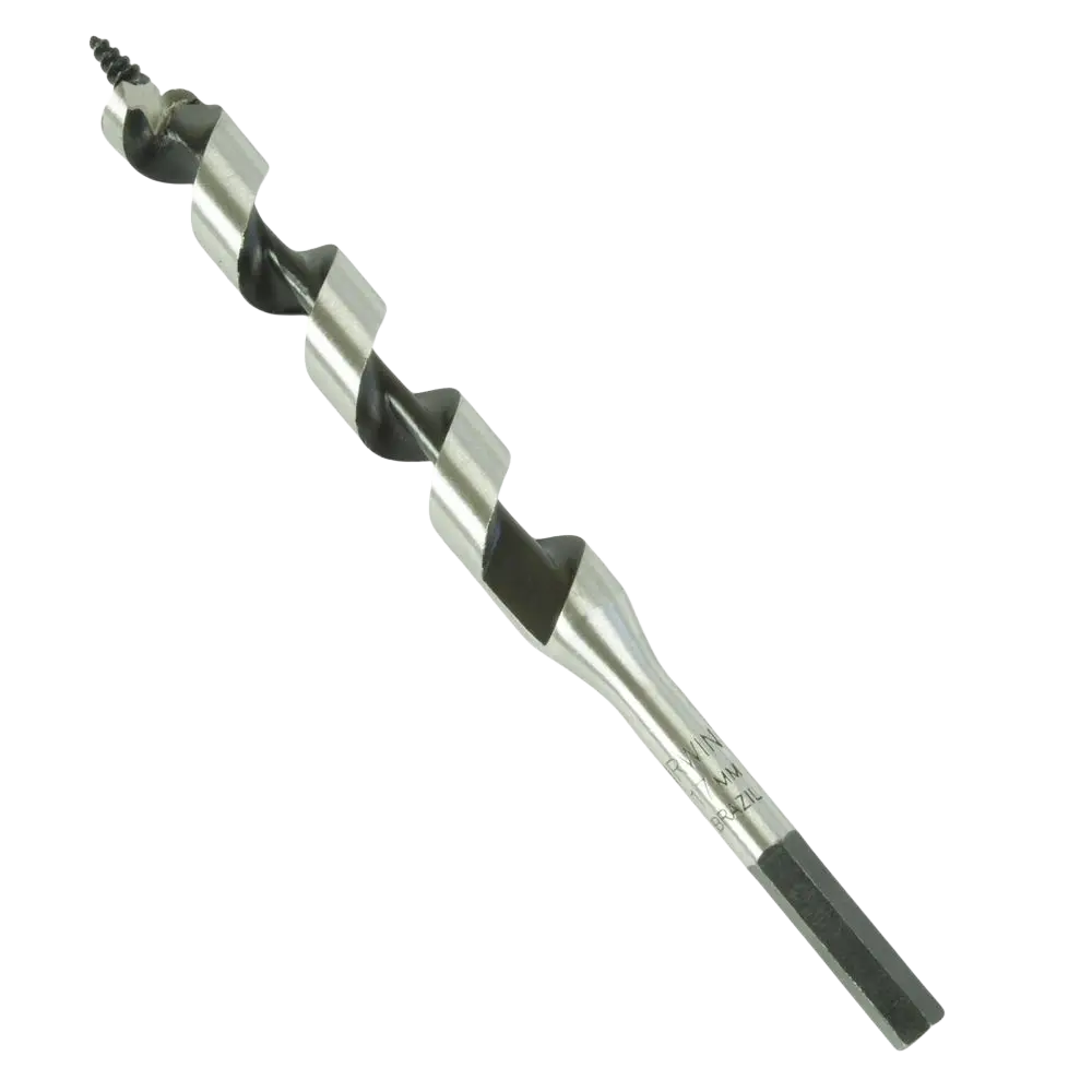 Kuusikulmainen varsi irwin auger 17x191mm kierrepuuporanterä mustalla kärkikierteellä ja metallirungolla