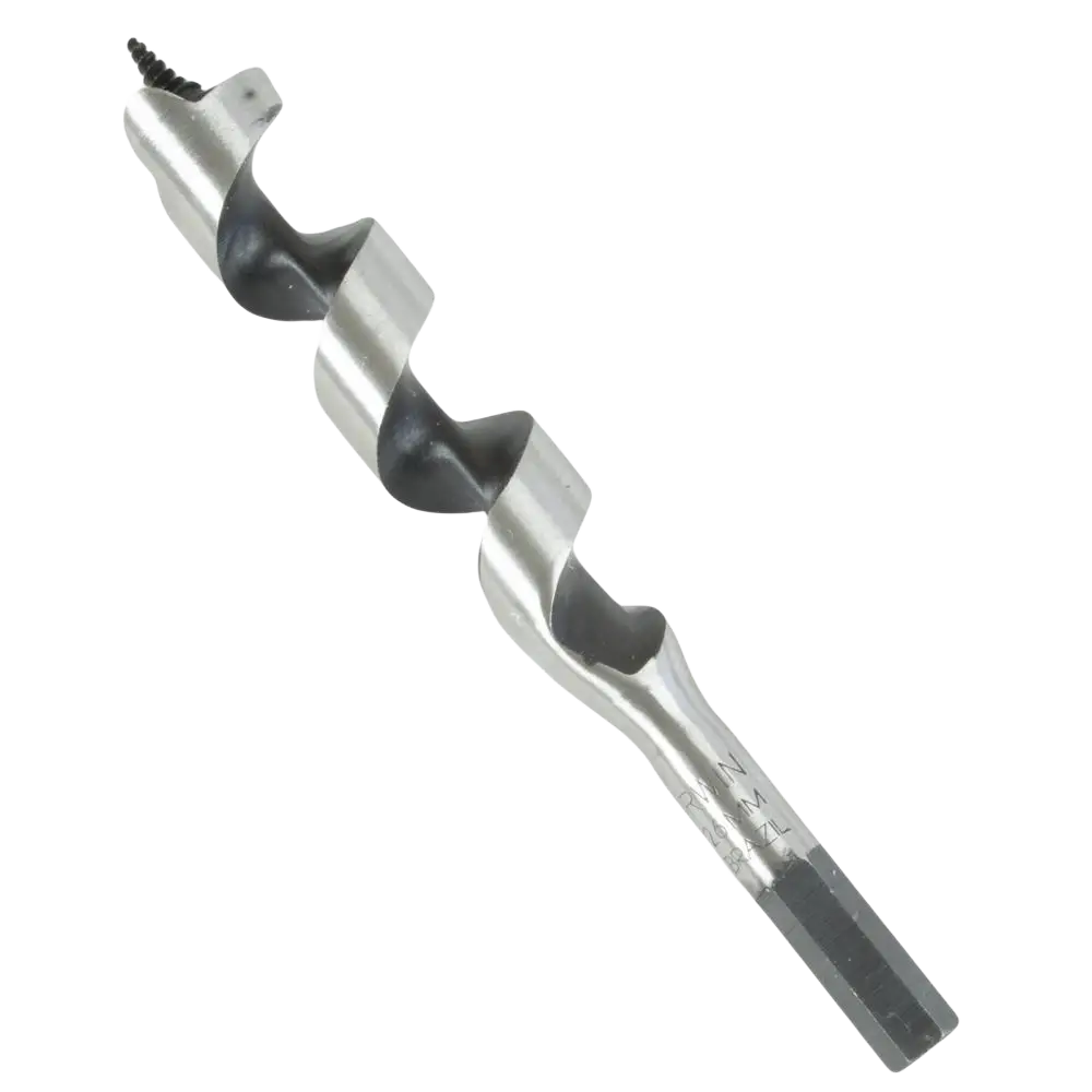 Kierrepuuporanterä irwin auger 26 x 191 mm metallinen yksikierteinen terä kuusikulmainen varsi mustat leikkaavat reunat
