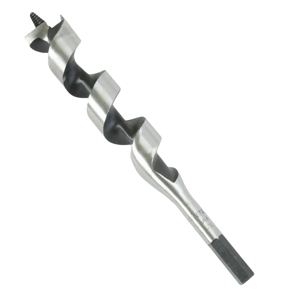 Silver spiralinen irwin auger 32x240mm kierrepuuporanterä mustilla leikkaavilla reunoilla ja kuusikulmaisella varrella