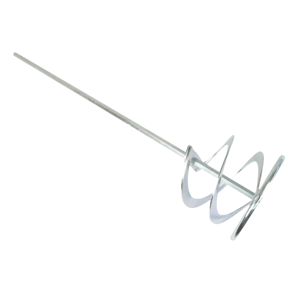 Silverinen metallinen kiertomaton sekoituskiinnike pitkällä varrella schwan pro laastisekoitin 120 x 600 mm varten