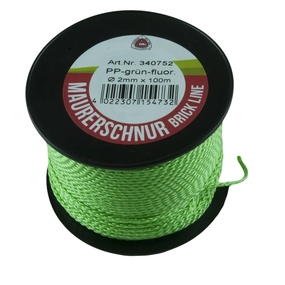 Linjanaru schwan 2 mm x 100 m neonvihreä punottu polypropeeninen linjapunos mustalla kelalla
