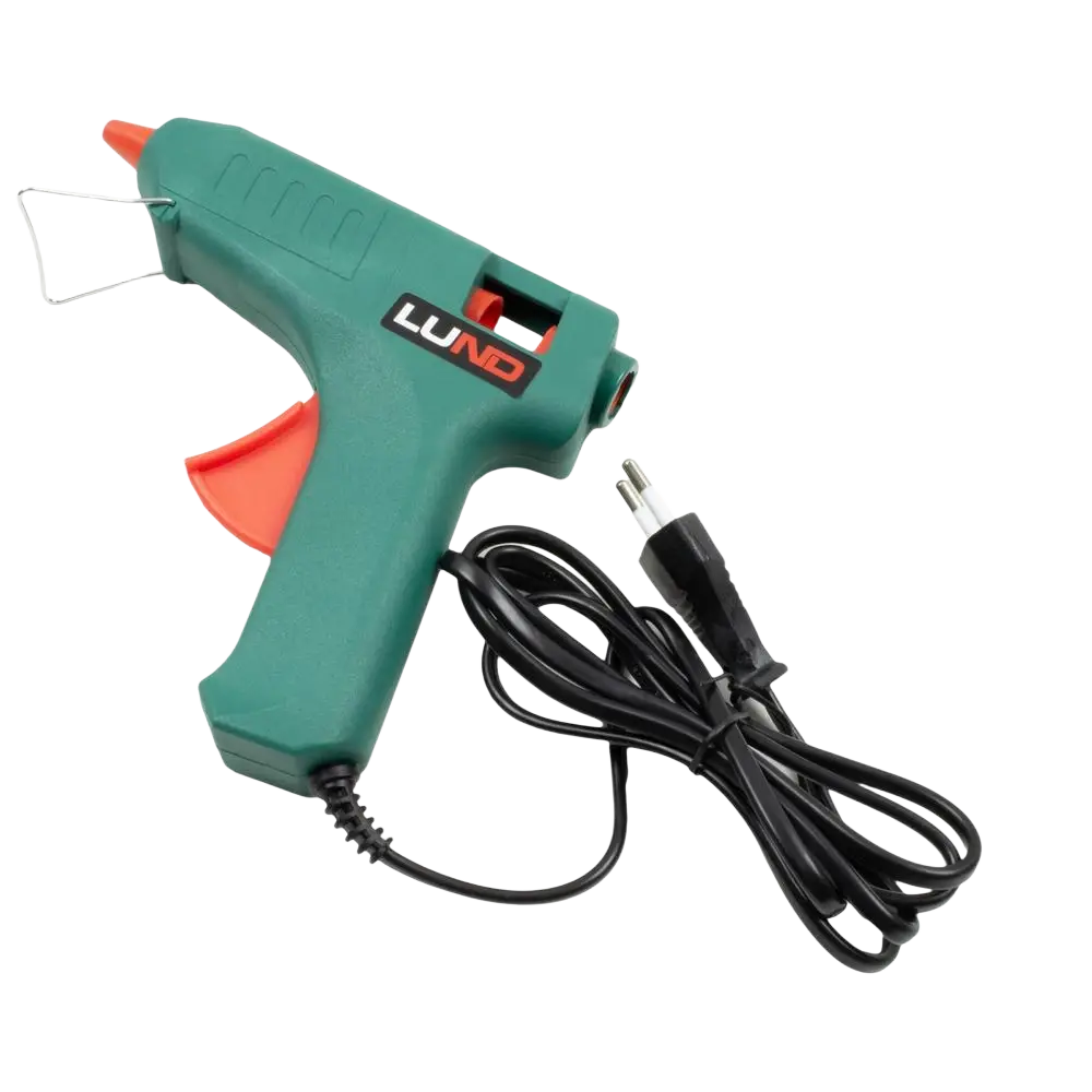 Liueta lund kuumaliimapistooli 11 mm 72W vihreä ja oranssi väriltään coiled mustalla virtajohdolla liimattavat pinnat
