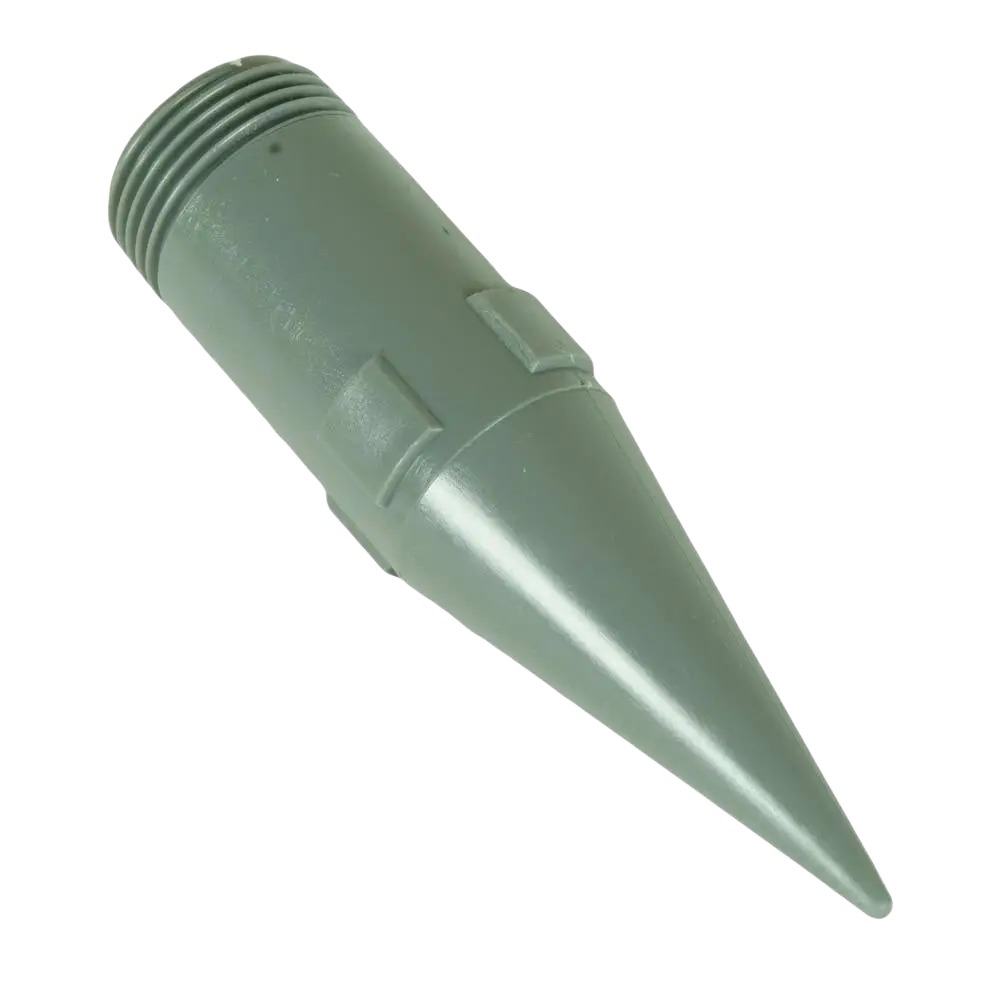 Gray plastic massapistoolin suutin harmaa with threaded end and molded ridges, leikattava 3-13 mm no 2n1001
