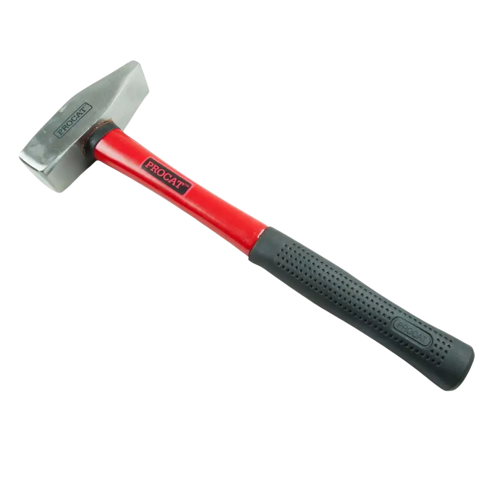 Punainen ja musta pajavasara procat 1500g lasikuituvarrella hopeanvärisellä metallipäällä
