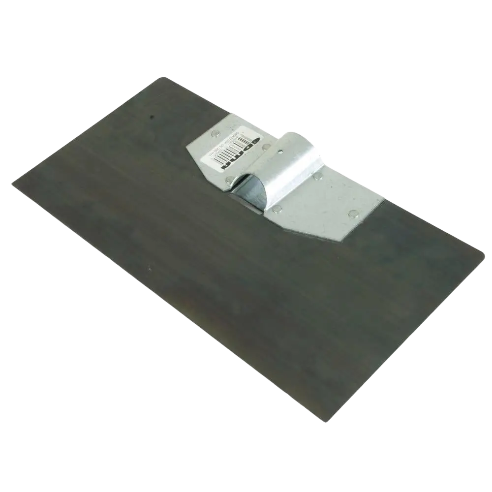Black rectangular putty knife with silver metal handle attachment petkele edma 300 mm tool for smoothing surfaces