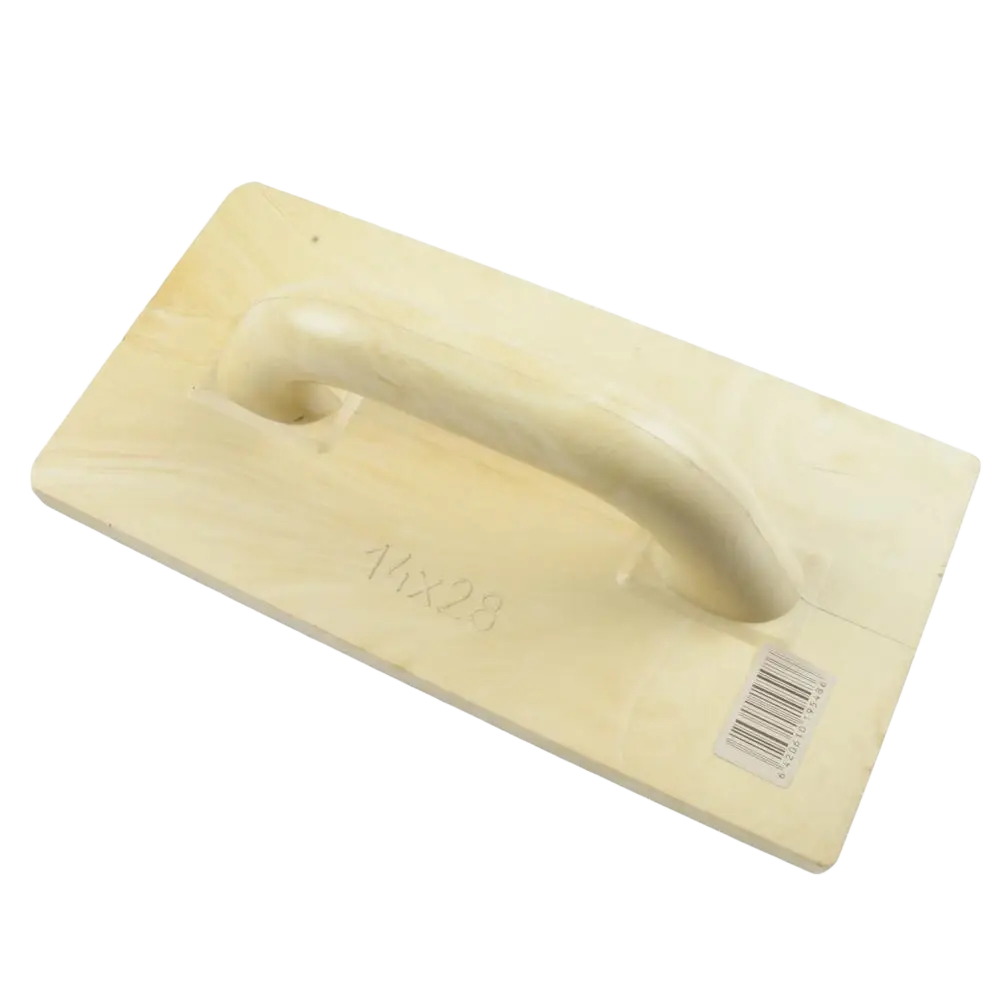Cream-colored procat hansahierrin plastering trowel 140 x 280 mm with molded handle and engraved dimensions