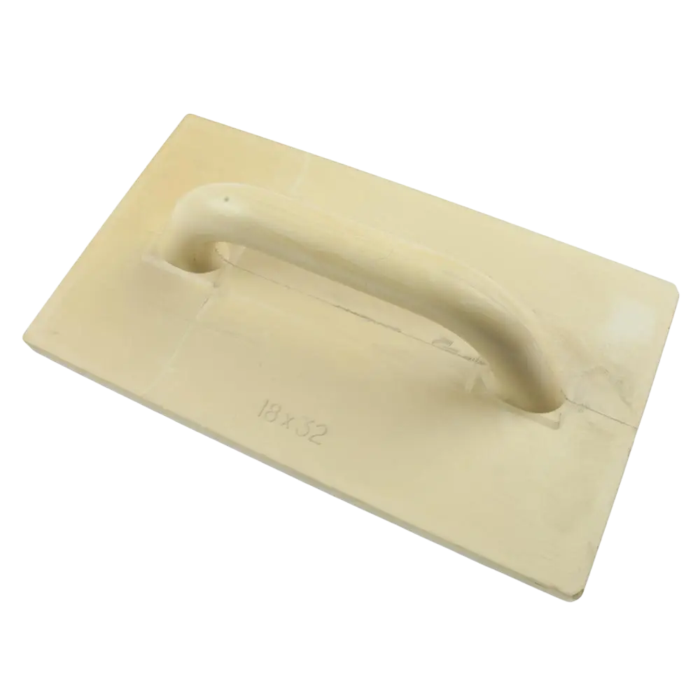 Beige procat hansahierrin uretaanihierrin 180 x 320 mm suorakulmainen laasti lasta muotoillulla kahvalla ja kaiverretuilla mitoilla
