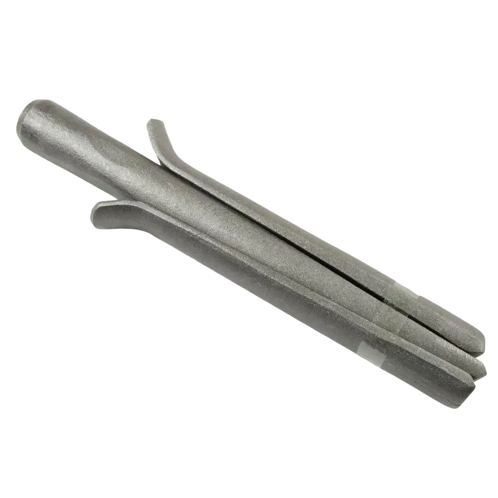 Procat kivenhalkaisukiila 32 mm harmaa metallinen vipuketju sylinteripäällä ja kahdella kaarevalla piikillä suurten kivien kiinnitykseen