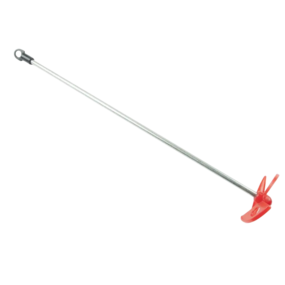 Procat maalinsekoitin pvc 60 mm punainen muovikiinnike metallivarrella ja silmukoidulla päällä