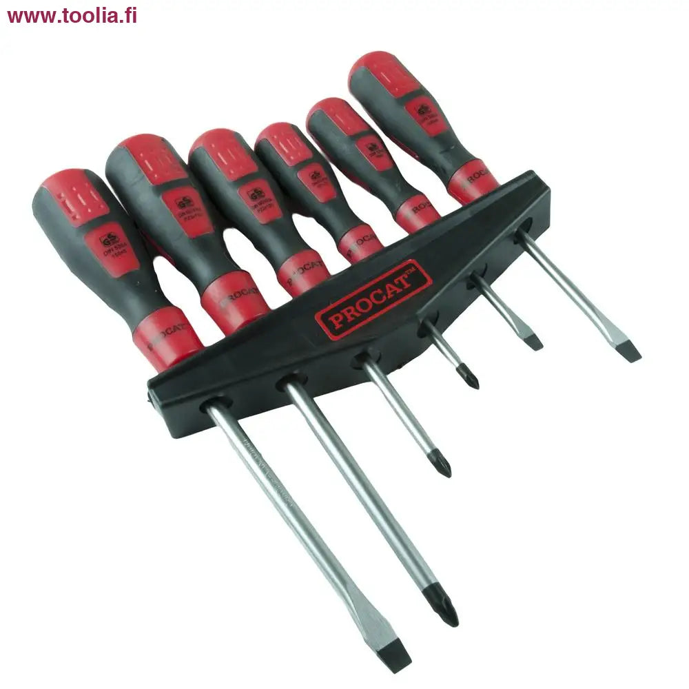 Procat Ruuvimeisselisarja 6-os   seinätelineellä