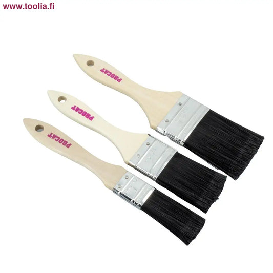 Procat Sivellinsarja 3-os 25 - 35 - 50 mm sekoiteharjas|Procat Sivellinsarja 3-os kuvituskuva|Procat Sivellinsarja 3-os myyntipakkaus|Procat Sivellinsarja 3-os kahva|Procat Sivellinsarja 3-os harjas