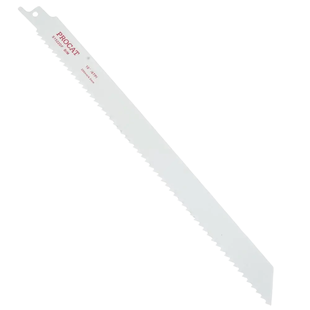Valkoinen procat puukkosahanterä s1522af 3 kpl metallille 250 mm 24 tpi sahalaitainen ja kaiverrettu teknisillä tiedoilla