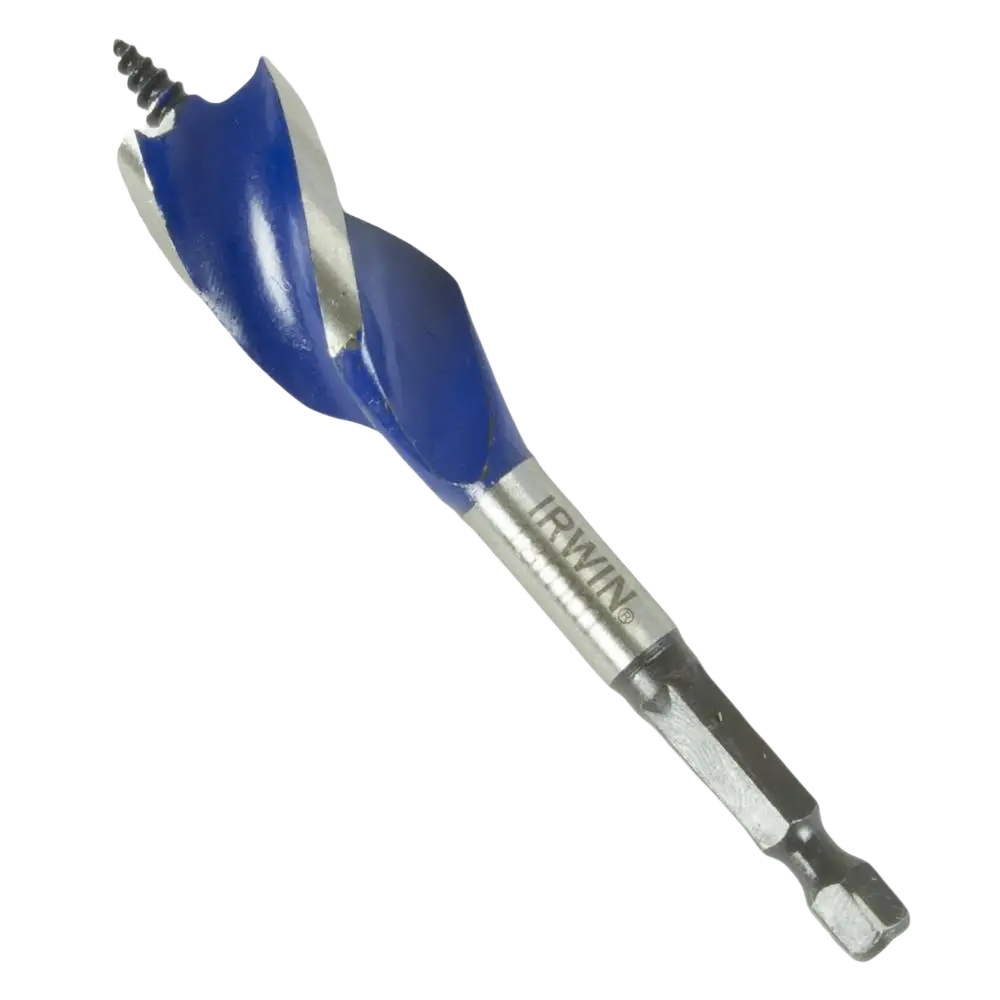 Sininen ja hopeanvärinen puupora groove 6x speedbor irwin auger -terä kierremallisella uralla 18 mm x 4 tuumaa