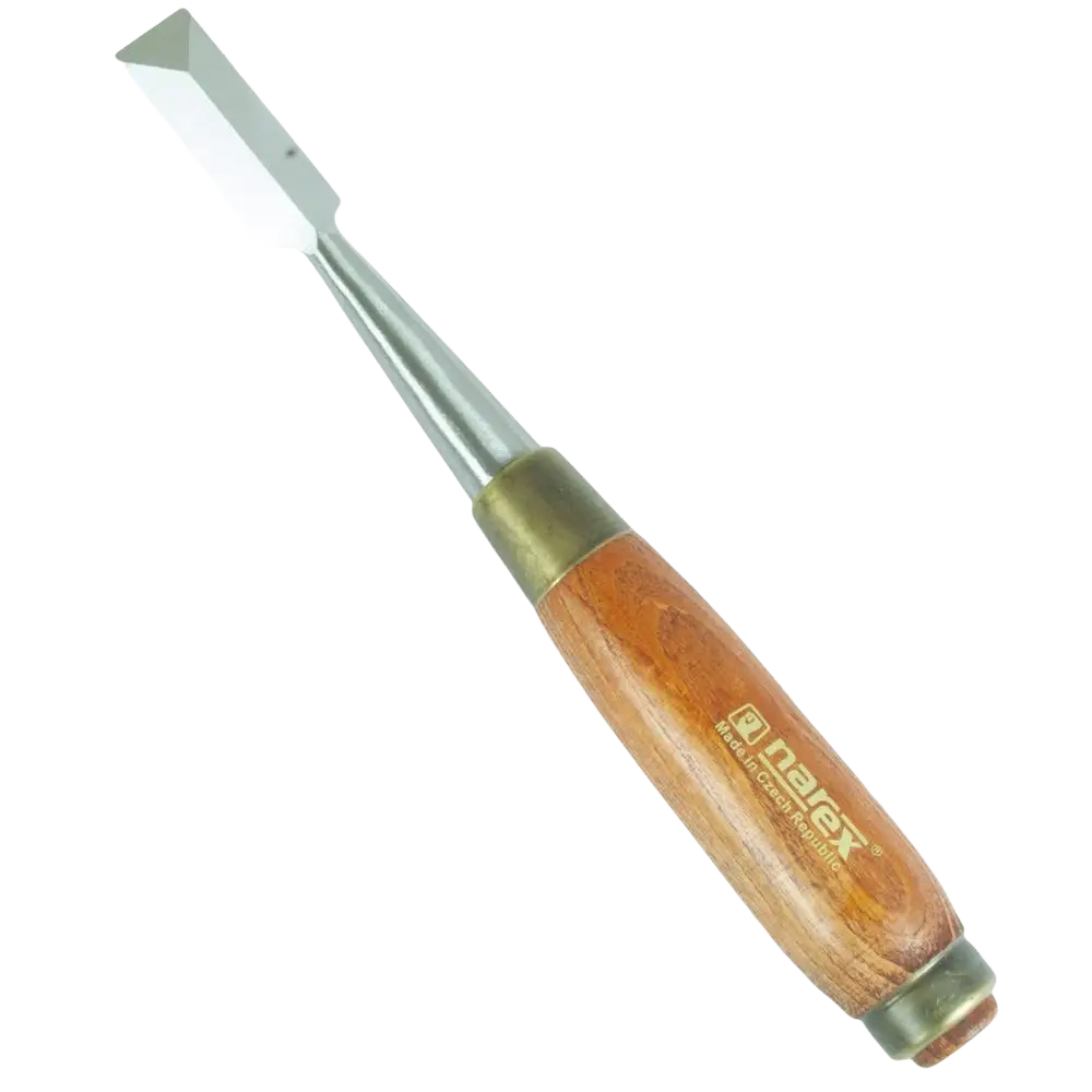Puutaltta narex dovetail 19 mm koverretulla takaosalla ja lämpimän ruskealla puukahvalla sinkkausten tekemiseen