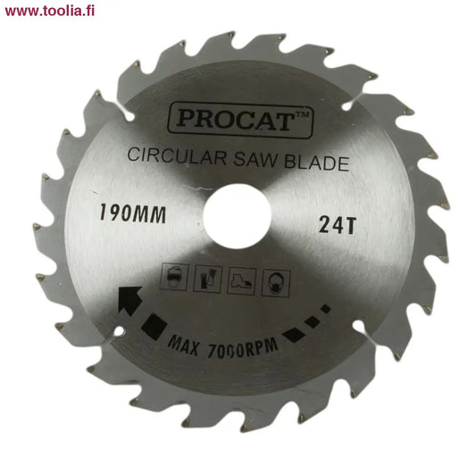 Pyörösahanterä Procat 190 x 24H  keskiö 30 prikka 16 mm