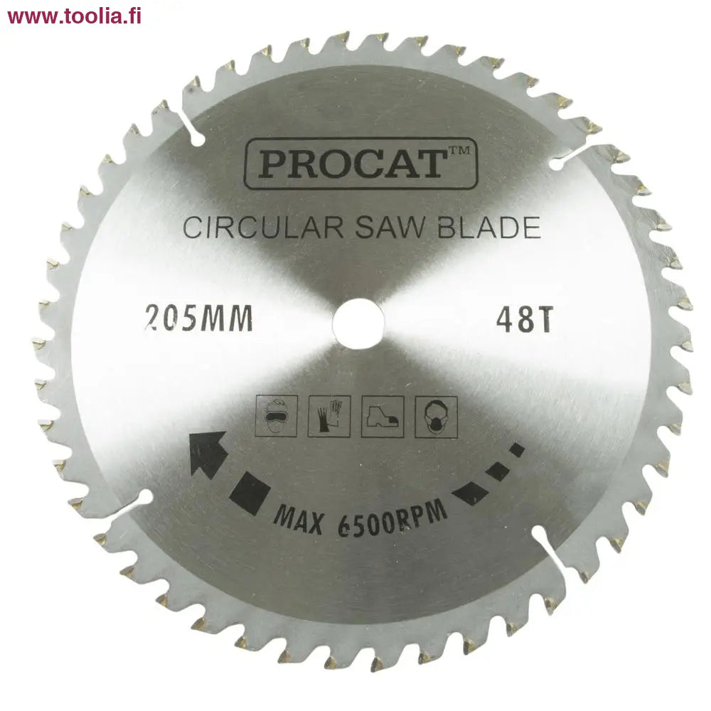 Pyörösahanterä Procat 205 x 48H  keskiö 16 mm