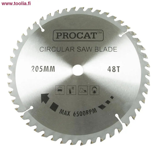 Pyörösahanterä Procat 205 x 48H  keskiö 16 mm