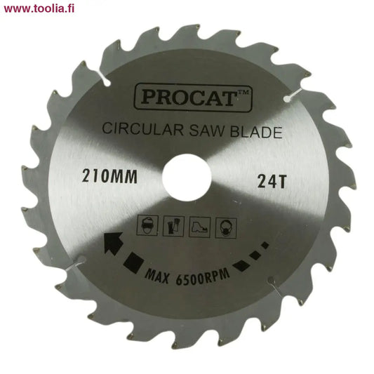 Pyörösahanterä Procat 210 x 24H  keskiö 30 prikka 16 mm