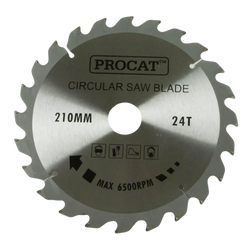 Procat pyörösahanterä 210 mm hopea 24 hampailla varustetut terät keskiö 30 mm prikka 16 mm