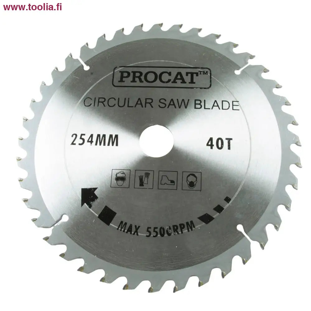 Pyörösahanterä Procat 254 x 40T  keskiö 30mm prikat 25