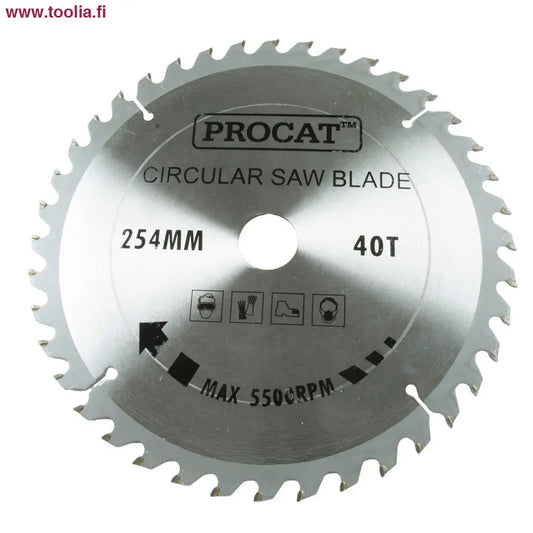 Pyörösahanterä Procat 254 x 40T  keskiö 30mm prikat 25