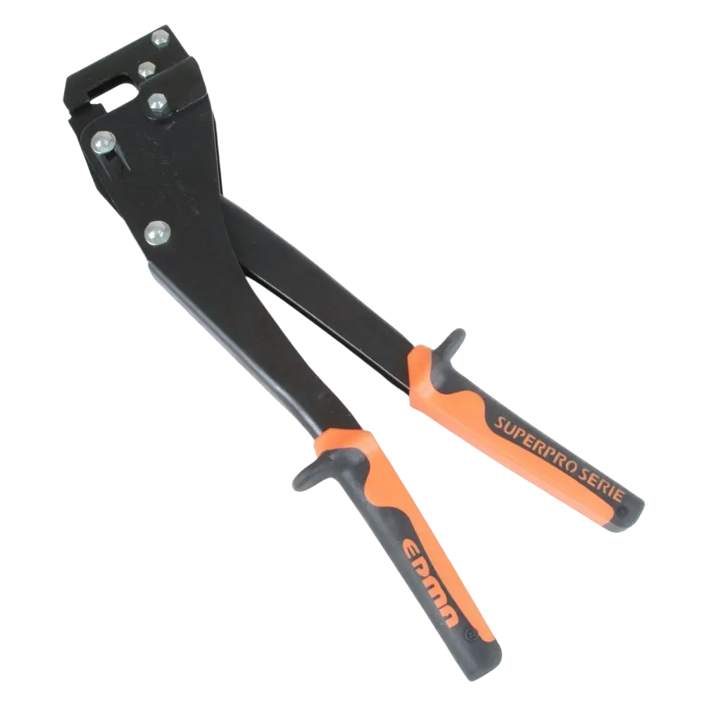 Black and orange emma superpro serie rankapihti edma pipe cutter with ergonomic grips for kiskojen yhdistämiseen