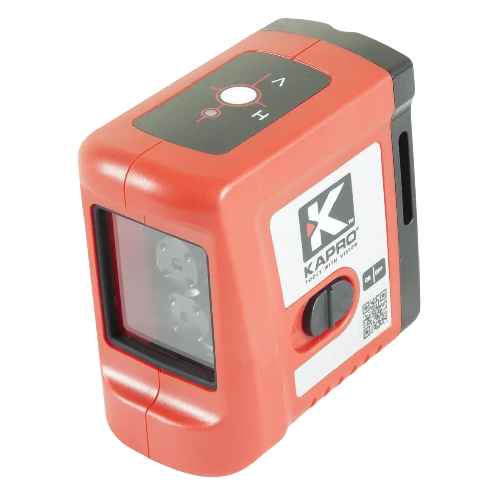 Ristilaser kapro 862 orange and black cross line laser with clear window power switch and side control buttons