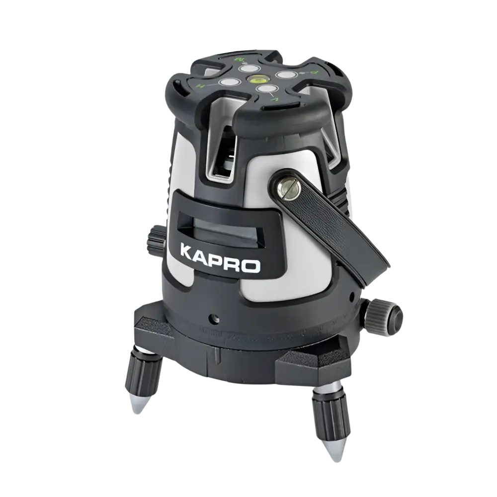Mustavalkoinen kapro 875g laser-taso tripod-jalustalla kirkkaassa valossa pehmeässä kotelossa