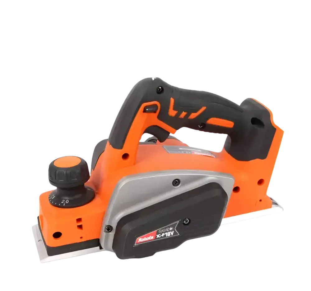 Robota akkuhöylä dc-p 18v runko oranssi musta akkuhöylä puun höyläämiseen höyläysleveys 82mm makita xc-p18v merkinnällä