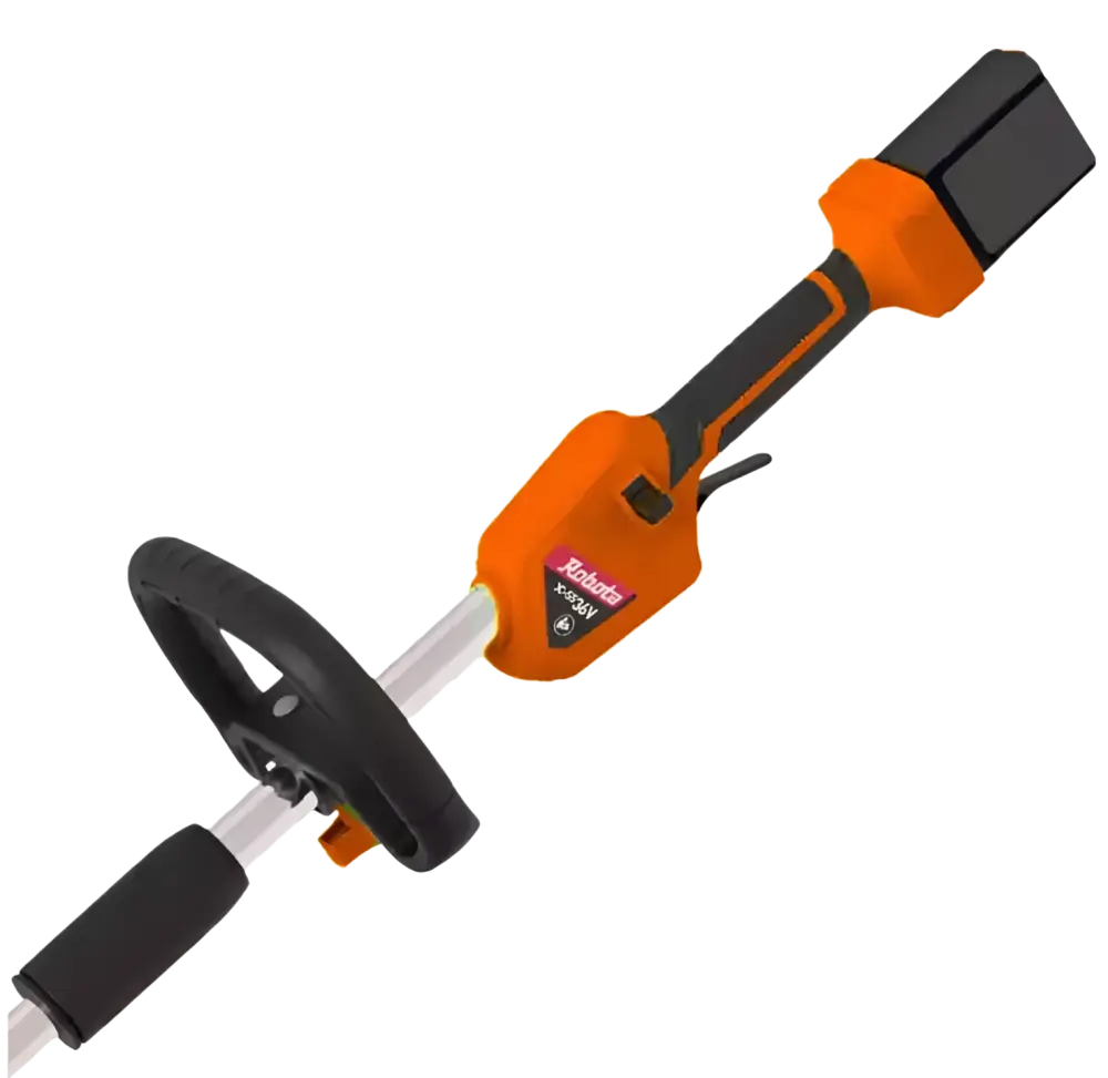 Robota akkulapio dc-ss36v runko oranssi musta langaton pensasleikkuri ergonomisella kahvalla ja säädettävällä kahvalla