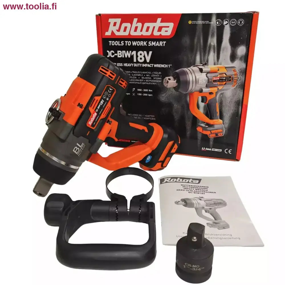 Robota Akkumutterinväännin 1’’ 3000Nm DC-BIW18V runko