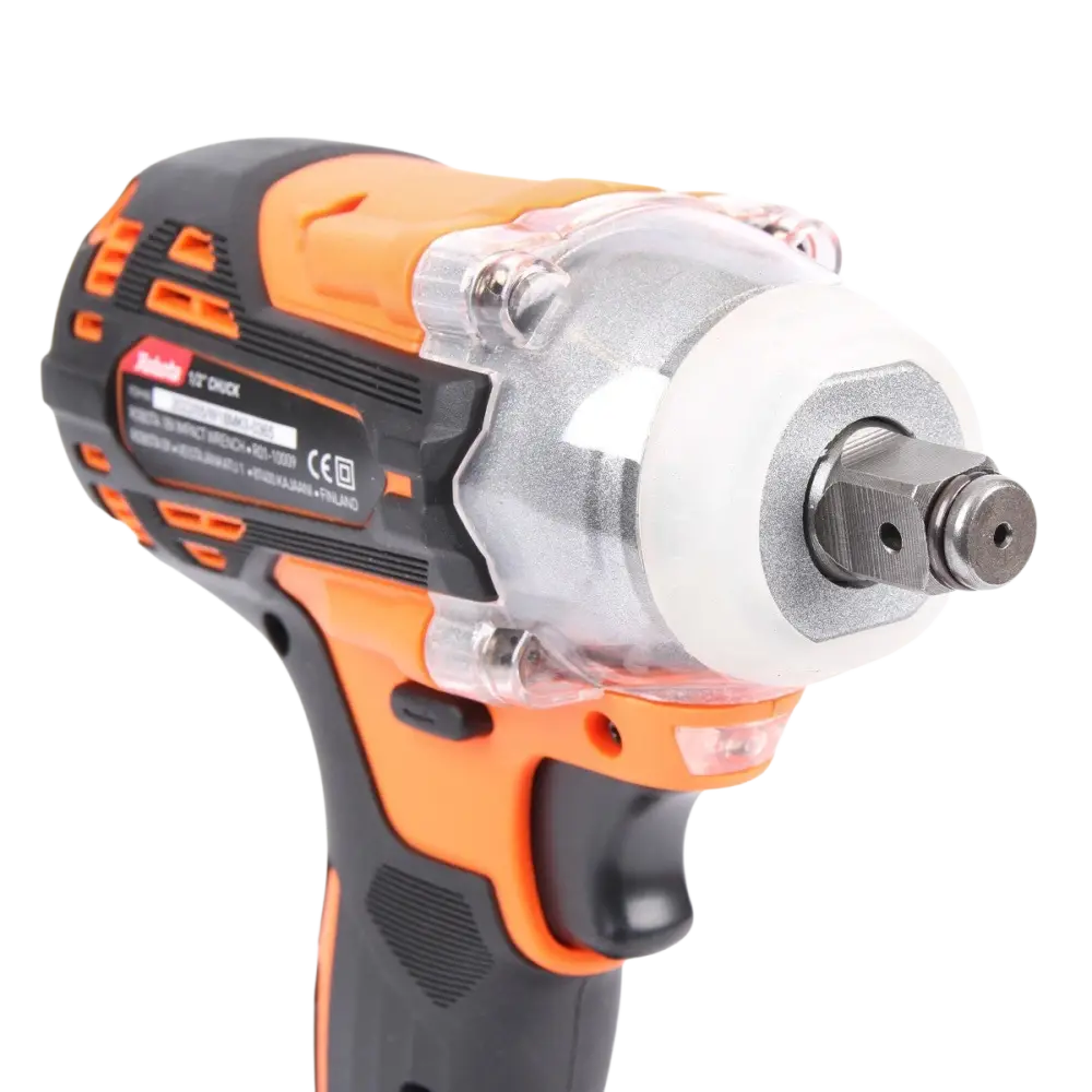 Robota w18 18v oranssi musta akkukäyttöinen iskupäästöavain kirkkaalla suojuksella tiukimpien auton pulttien avaamiseen