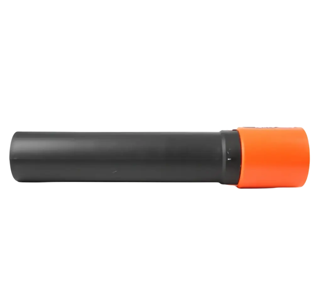 Black and orange cylindrical matte handle of robota dc-aj18v turbo jet tehopuhallin tool for efficient airflow