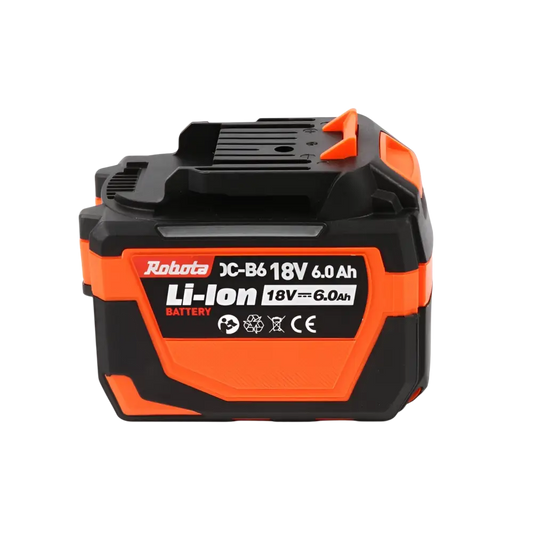 Robota DC-B6 18V 6Ah akku, oranssi-musta JC-B6 akku robotan akkutyökaluille