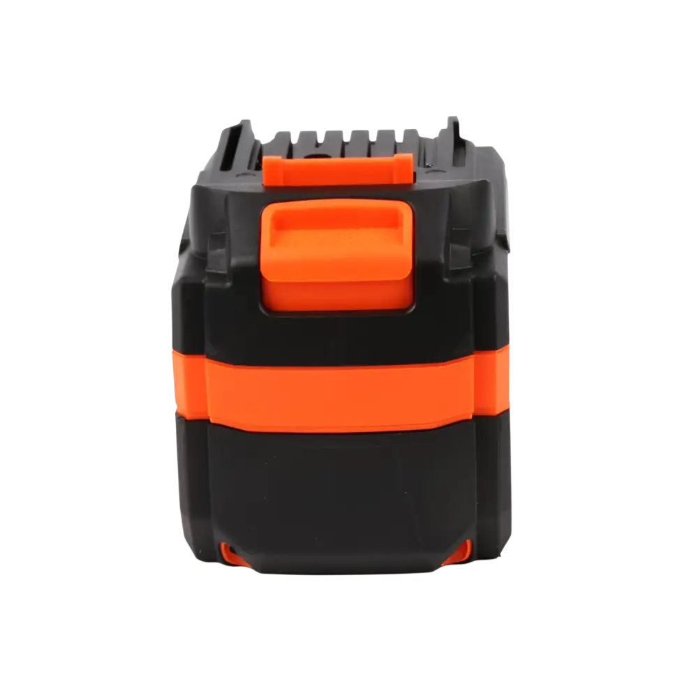 Black and orange robota dc-b6 18v 6ah akku power tool battery with textured grip handles for reliable use