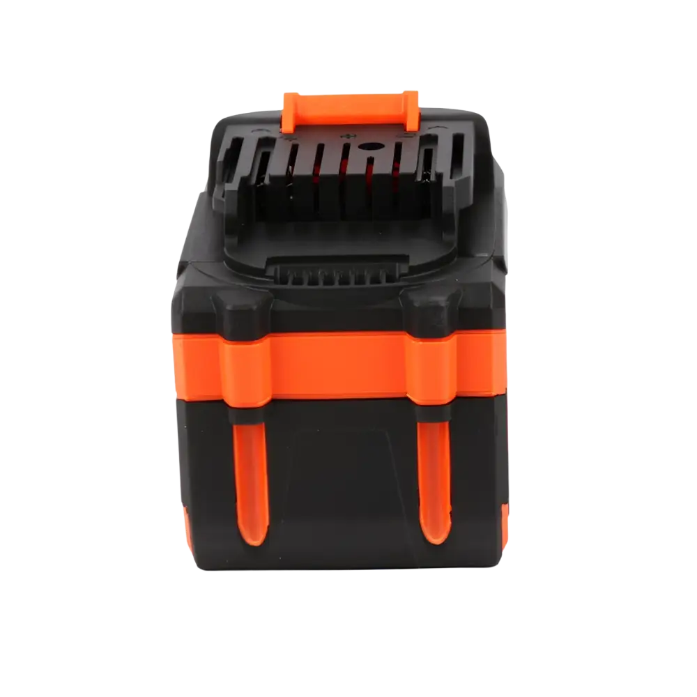 Robota dc-b6 18v 6ah akku musta ja oranssi muovinen virtatyökaluakku teksturoidulla otteella