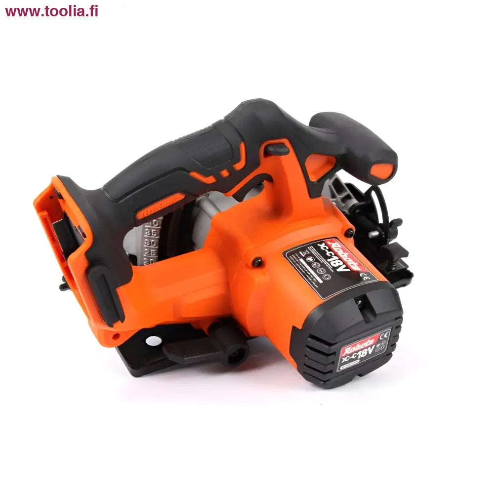 Robota akkukäsisirkkeli oranssi-musta kobota XC-18V ergonomisella otteella