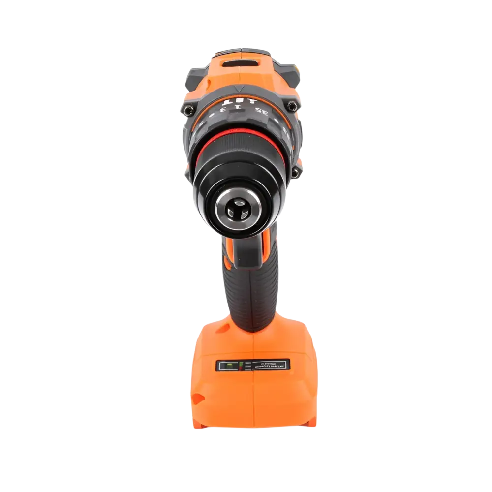 Robota dc-cdx18v akkuporakone 10mm runko oranssi musta teksturoidulla kahvalla ja punaisella korostusrengalla