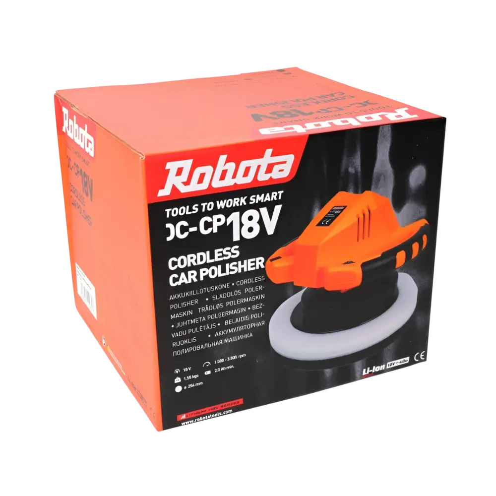 Robota dc-cps18v akkukiillotuskone runko oranssi musta nopea lataus langaton auton kiillotuspakkaus mukana