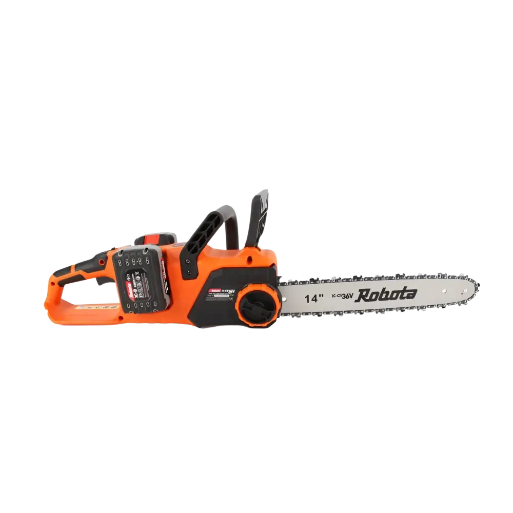 Robota dc-cs36v akkuketjusaha 36v 14 tuumaa oranssi musta ruostumaton terä makita lxt vertailukelpoinen