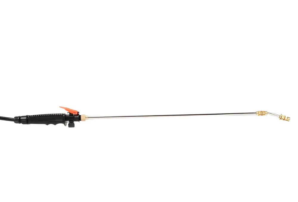 Robota dc-cs6 18v akkupaineruisku 16l musta ja oranssi litran säiliöllä metalli varrella ja messinkisillä liittimillä