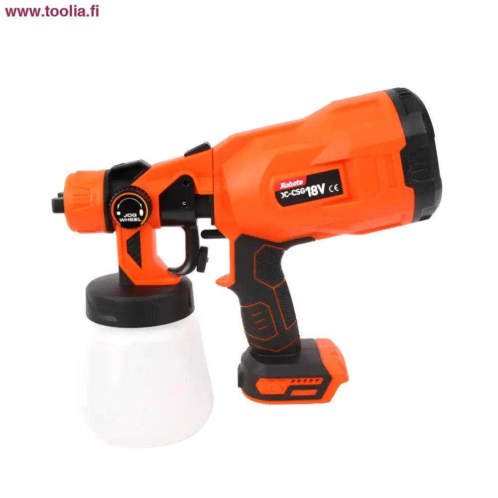 Akkukäyttöinen maaliruisku Robota DC-CSG18V oranssi-musta 0,8l suurempien kohteiden maalaamiseen