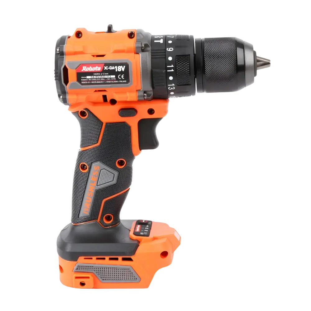 Robota dc-da18v akkuporakone runko oranssi musta teksturoitu kahva suositeltu akun makita lxt 18v 18v akkupaketti
