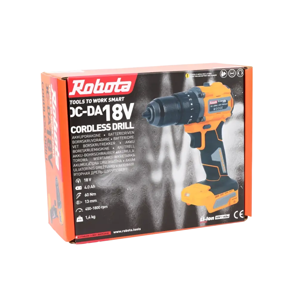 Oranssi ja musta robota dc-da18v 18v litiumioniakkuinen akkuporakone runko, suositeltu akun makita lxt 18v kanssa
