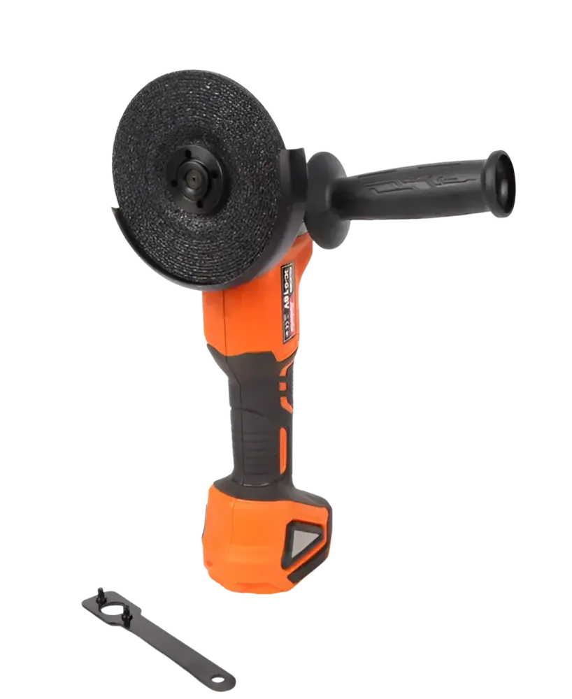 Robota dc-g 18v akkukulmahiomakone 125mm runko oranssi musta johdoton kulmahiomakone teksturoitu kahva
